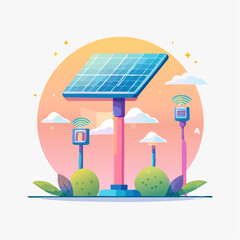 Solar-Powered Street Lamp Icon