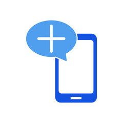 Fototapeta premium Mobile Healthcare icon outline editable stroke line drawing eps.