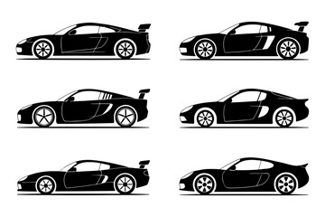 sleek silhouette of sport car 