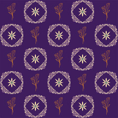 Tulip and Agapanthus Decorative Floral Pattern.eps