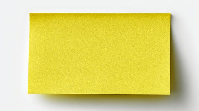 Blank yellow sticky note against white background