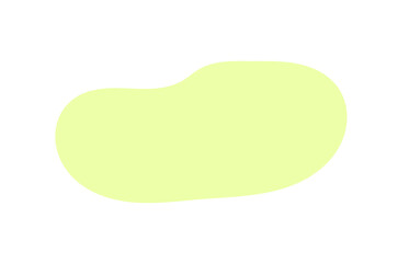 Light yellow abstract blob shape for label, sticker, banner, tag, highlight, and decoration on transparent background