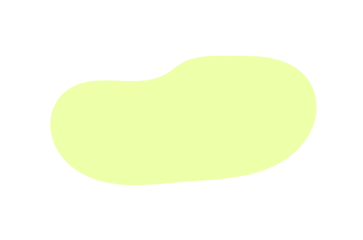 Light yellow abstract blob shape for label, sticker, banner, tag, highlight, and decoration on transparent background