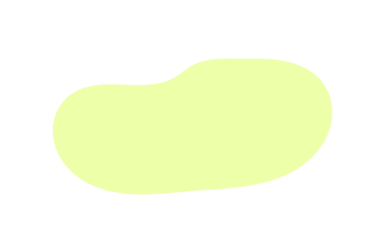 Light yellow abstract blob shape for label, sticker, banner, tag, highlight, and decoration on transparent background