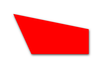 Red geometric banner shape for sale banner, discount label, promotional tag, price highlight, and marketing design on transparent background