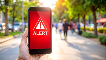 Smartphone alert outdoors