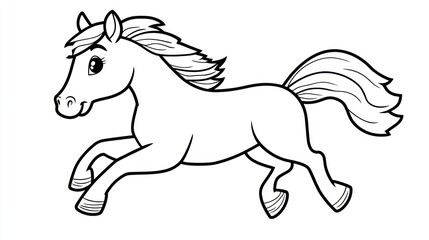 Cartoon horse running