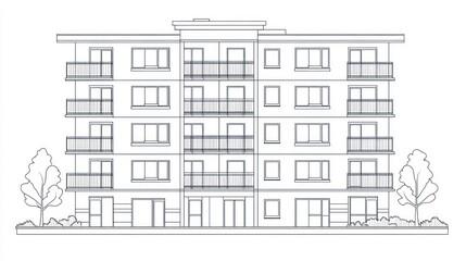 Apartment building exterior design