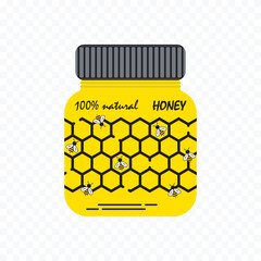 Honey jar design. Vector illustration.