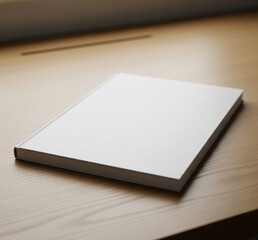 Mock-up d'une couverture d'un livre vierge sur un bureau