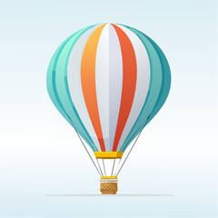 Obraz premium Colorful Hot Air Balloon Vector Illustration for Travel
