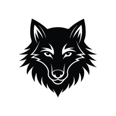 Wolf pack mascot head tattoo style wild spirit design vector art illustration
