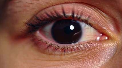 Close-up eye reflects glowing smartphone screen, symbolizing digital fatigue overload - Powered by Adobe