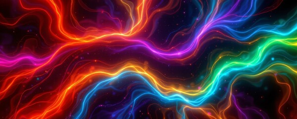 Fototapeta premium Colorful Energy Flow Abstract Background