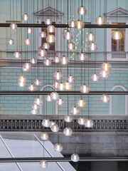 Light on the ceiling interior decoration