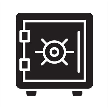 safe vault security money icon vector illustration