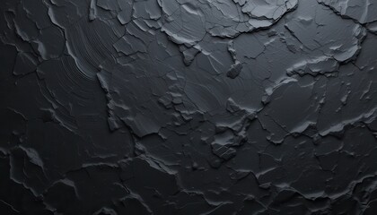 Fototapeta premium Textured black surface detail studio photography indoor close-up abstract art for visual inspiration