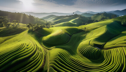 Moire Effect Landscapesoverlapping Patterns In Nature Creating