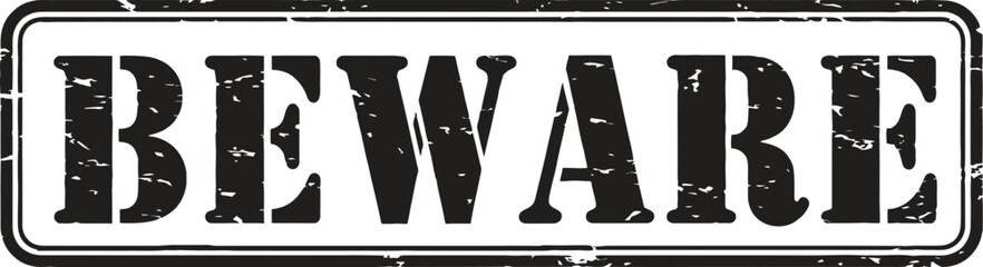 Beware stamp vector red grunge rubber stamp warning sign danger