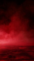 Dramatic red smoke over dark background creating an intense atmosphere