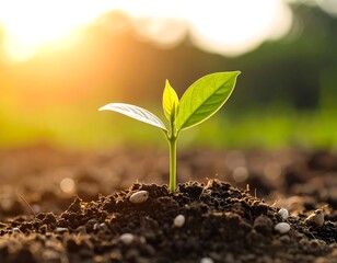Sprout emerging from soil (1)