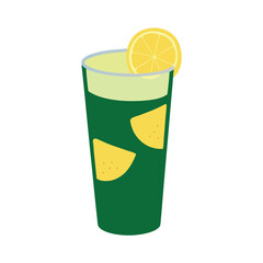 glass of lemonade with lemon
