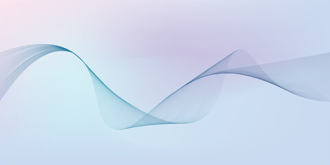 Digital pastel gradient background, background with soft pink and blue hues, background featuring smooth, flowing wave patterns. Minimal abstract gradient wavy line vector digital background