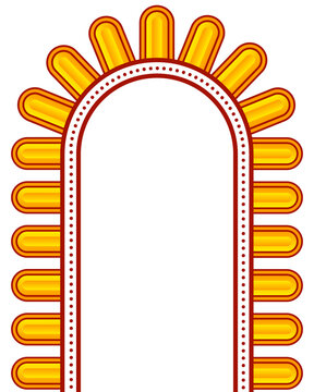 Chalchitra Decorative Frame Border | Traditional & Modern Puja Frame Art Design Beautiful chalchitra decorative frame border design in a blend of traditional and modern art style. Perfect 