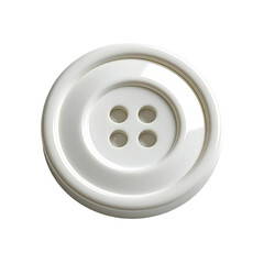 Fototapeta premium A round, white button with four small holes