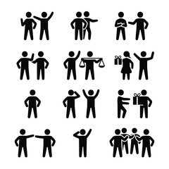 Interactions icon set