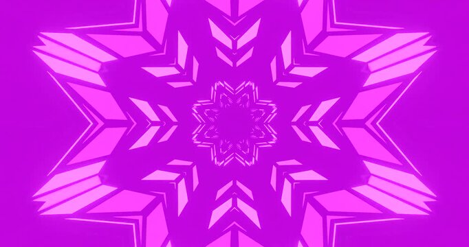 AI-generated abstract illustration of geometric star shapes in a vivid, symmetrical kaleidoscope