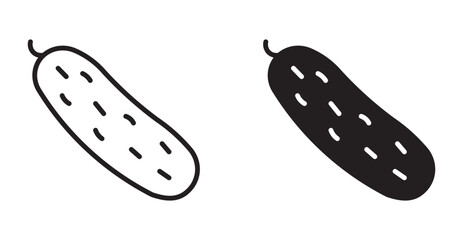 cucumber icon set, vector illustration . 