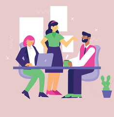 business people in office