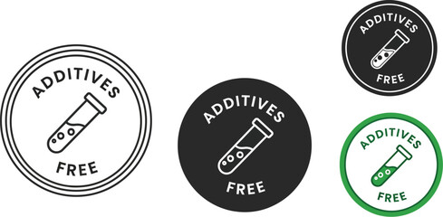 Additives free label product vector icon symbol illustration