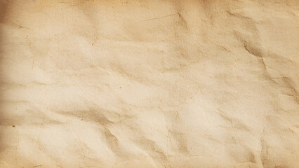 Old crumpled brown paper texture