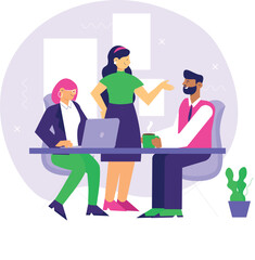 business people working in office