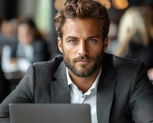 Close-up of a man in a cafe