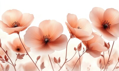 Delicate peach-toned flowers