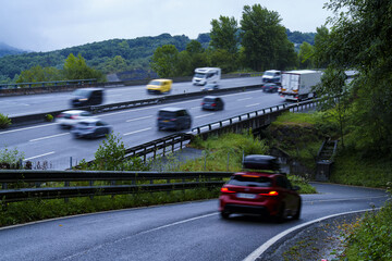 Vehicle traffic on the AP-8 motorway, Basque Country