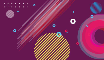 Modern circle line abstract colorful design for  cover design, website, banner, flyer,