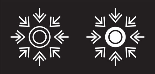 Centralized icon symbol concept for graphic design. Centralized icon symbol concept