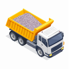  dump truck isolated on white