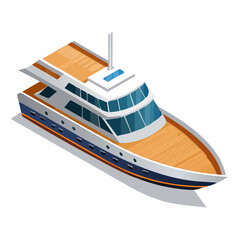 vector illustration of a cruise ship