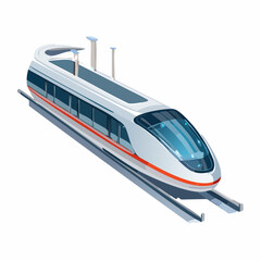 Fototapeta premium bullet train on white background