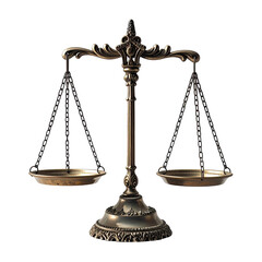 Ornate bronze-toned balance scales, detailed design