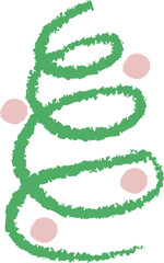 Crayon Abstract Christmas Tree