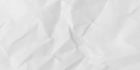 White crumpled paper texture background, wrinkled paper, top view.
