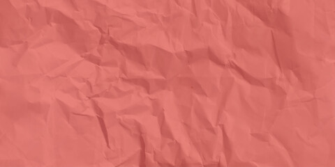 isolated crumpled paper texture background. Pink crumpled paper texture background, wrinkled paper, top view.
