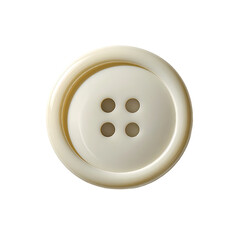 Fototapeta premium Cream-colored button with four small, round holes