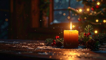 キャンドルのあるシンプルなイメージ画像